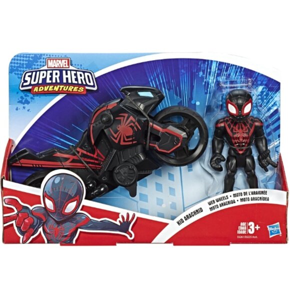 Super Hero Adventures Kid Arachnid Web Wheels 5-Inch Figure and Motorcycle Set - Picture 3 of 3